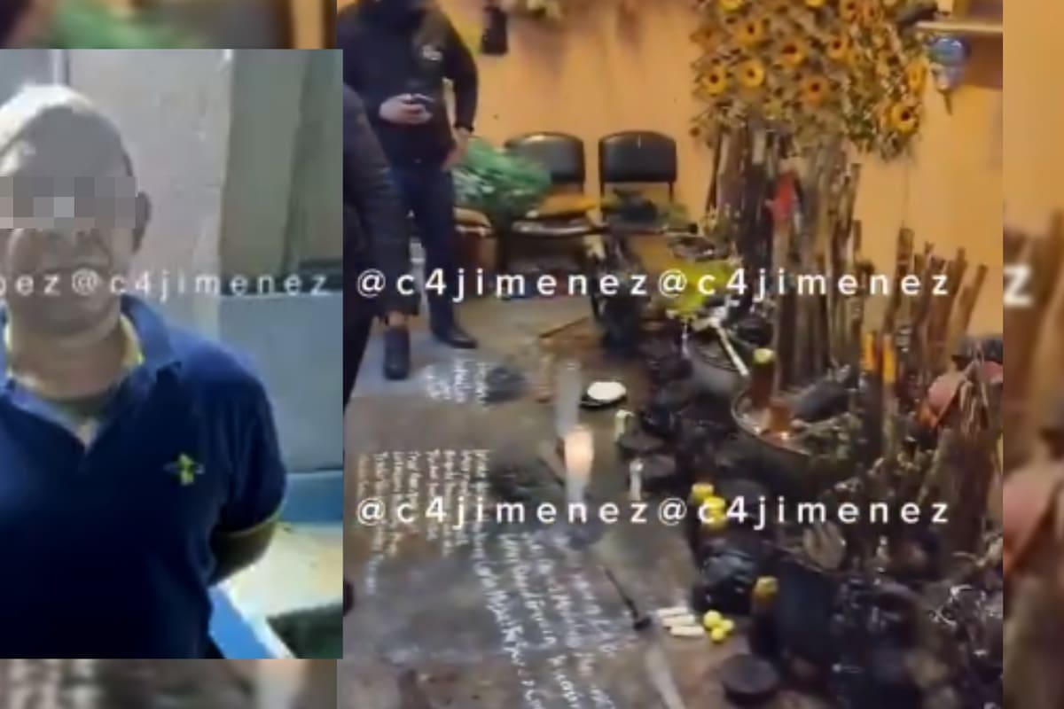 VIDEO: Hallan altar y restos humanos en casa de presunto integrante de La Unión Tepito