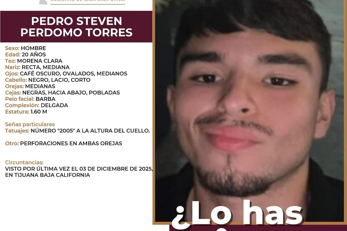 Buscan al colombiano Pedro Steven desaparecido en Tijuana