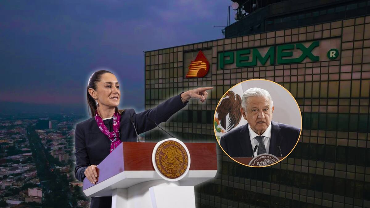 Producción y exportación de petróleo caen en Pemex: reporta su peor mayo en años. Foto: Especial (AO/Gobierno de México/Bloomberg/Canva)