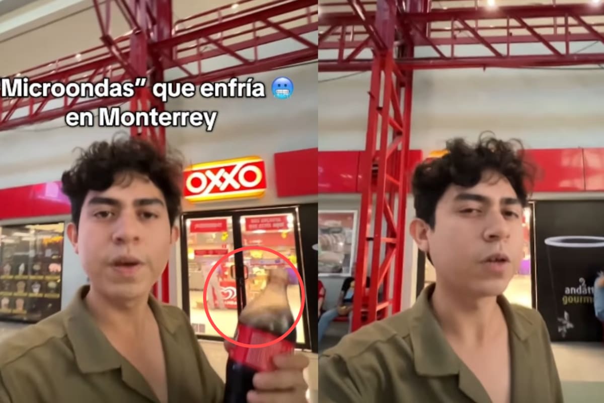 Joven da a conocer cómo un Oxxo en Monterrey tiene un microondas que enfría y se vuelve tendencia