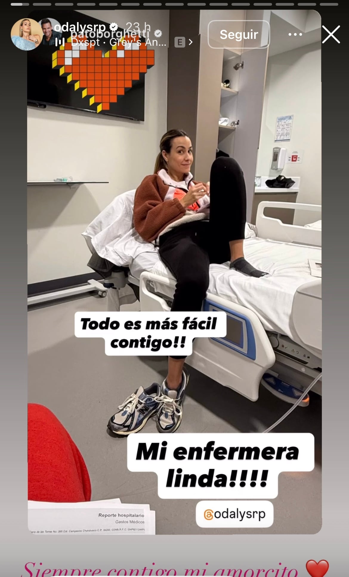 Odalys Ramírez se pronuncia tras la hospitalización de su esposo, Patricio Borghetti | Captura de pantalla