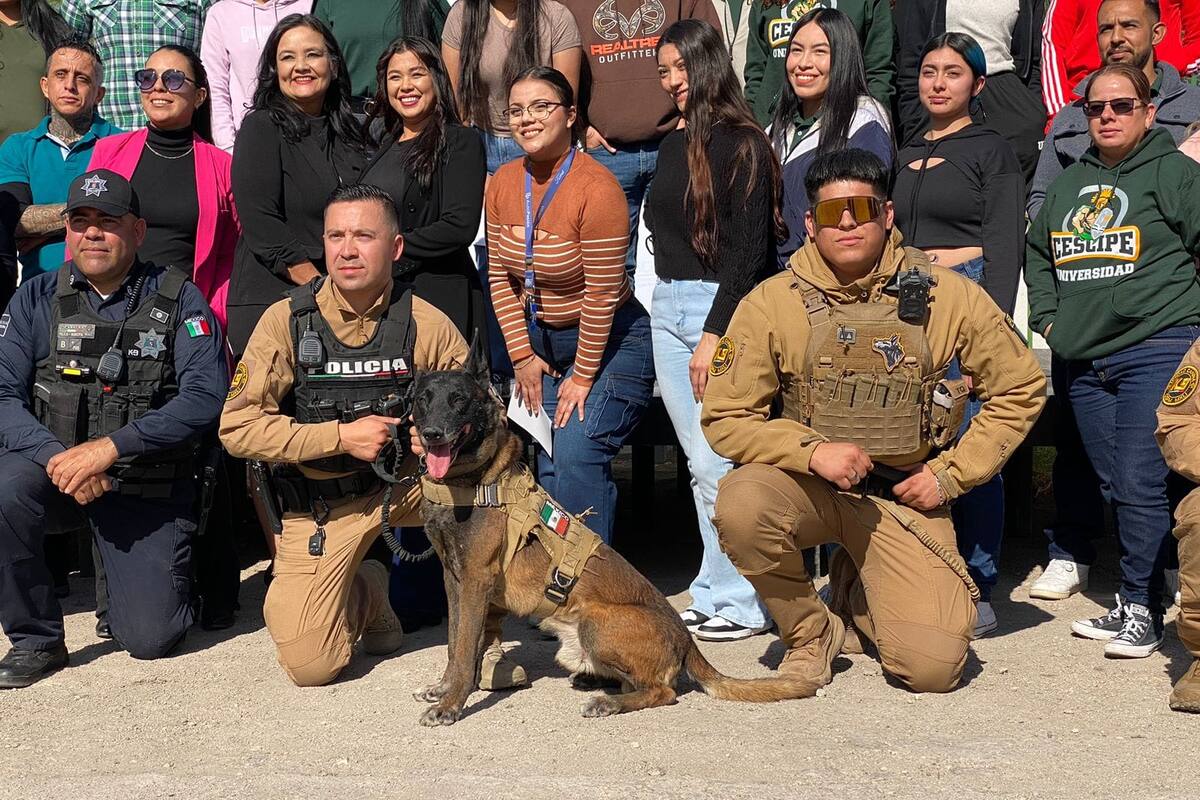 Caninos y agentes de la DSPM refuerzan la seguridad escolar