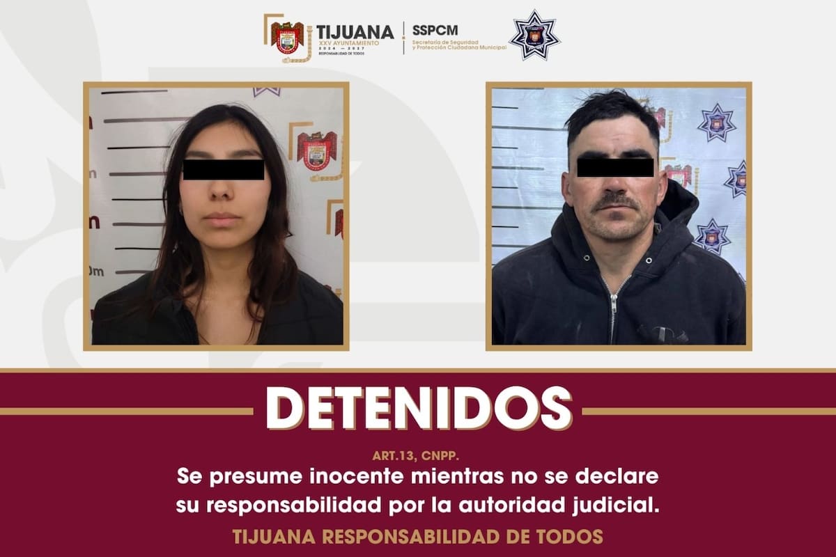 Detienen en Tijuana a dos personas con órdenes de aprehensión por homicidio