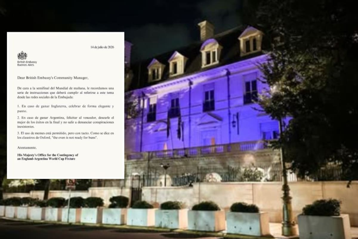 Embajada británica en Argentina ironiza antes de la semifinal del Mundial y provoca miles de reacciones