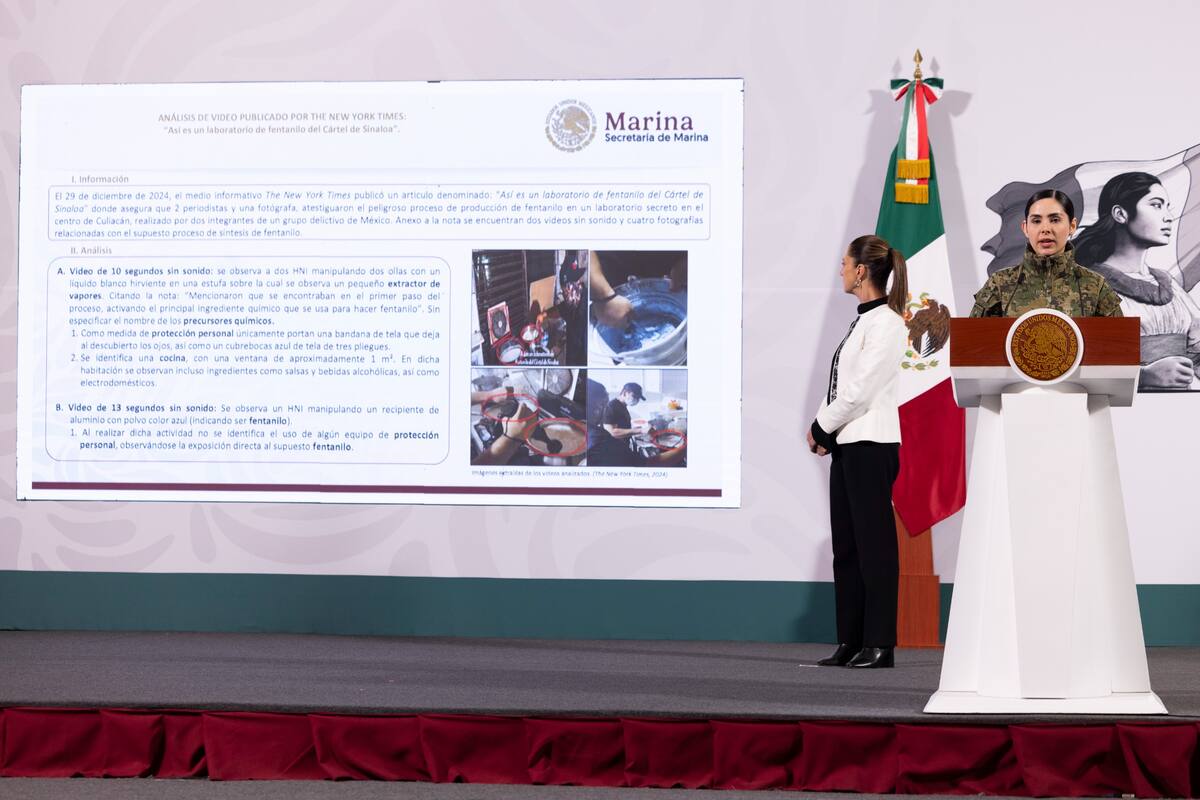 Gobierno de Sheinbaum desmiente reportaje del NYT sobre producción de fentanilo en MX. | Crédito: Presidencia