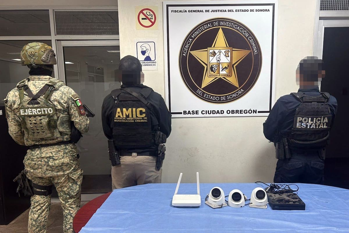 Aseguran cámaras de videovigilancia irregulares en distintos puntos de Cajeme