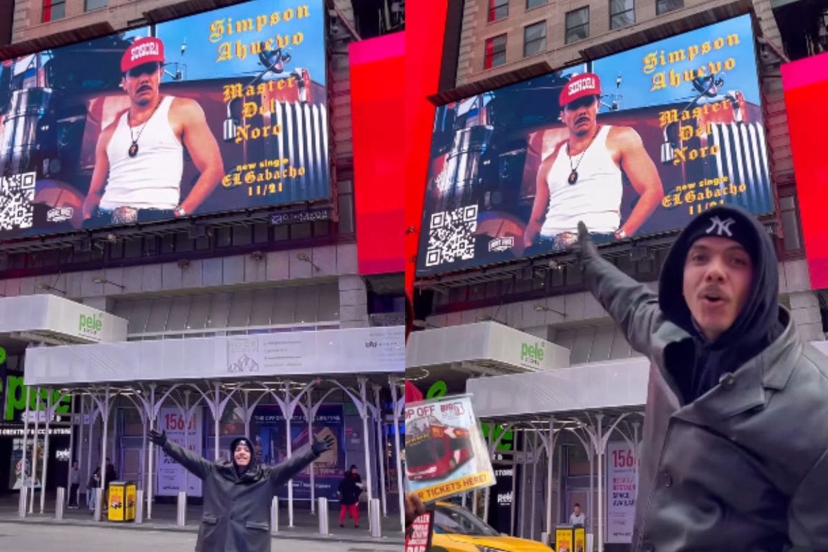 El rapero sonorense, Simpson Ahuevo, conquista Times Square con su nuevo álbum “Somos Noro”