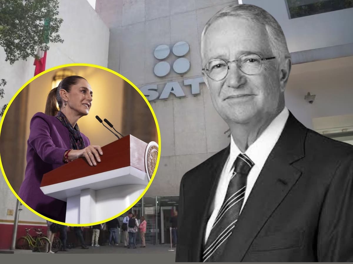 La presidenta lanzó una “bola curva” tanto al empresario como al Poder Judicial: exige que se haga justicia sin privilegios y deja en manos de los tribunales la responsabilidad de resolver el entramado legal que, hasta ahora, ha beneficiado a Grupo Salinas. | Crédito: El Universal/Presidencia/X @RicardoBSalinas