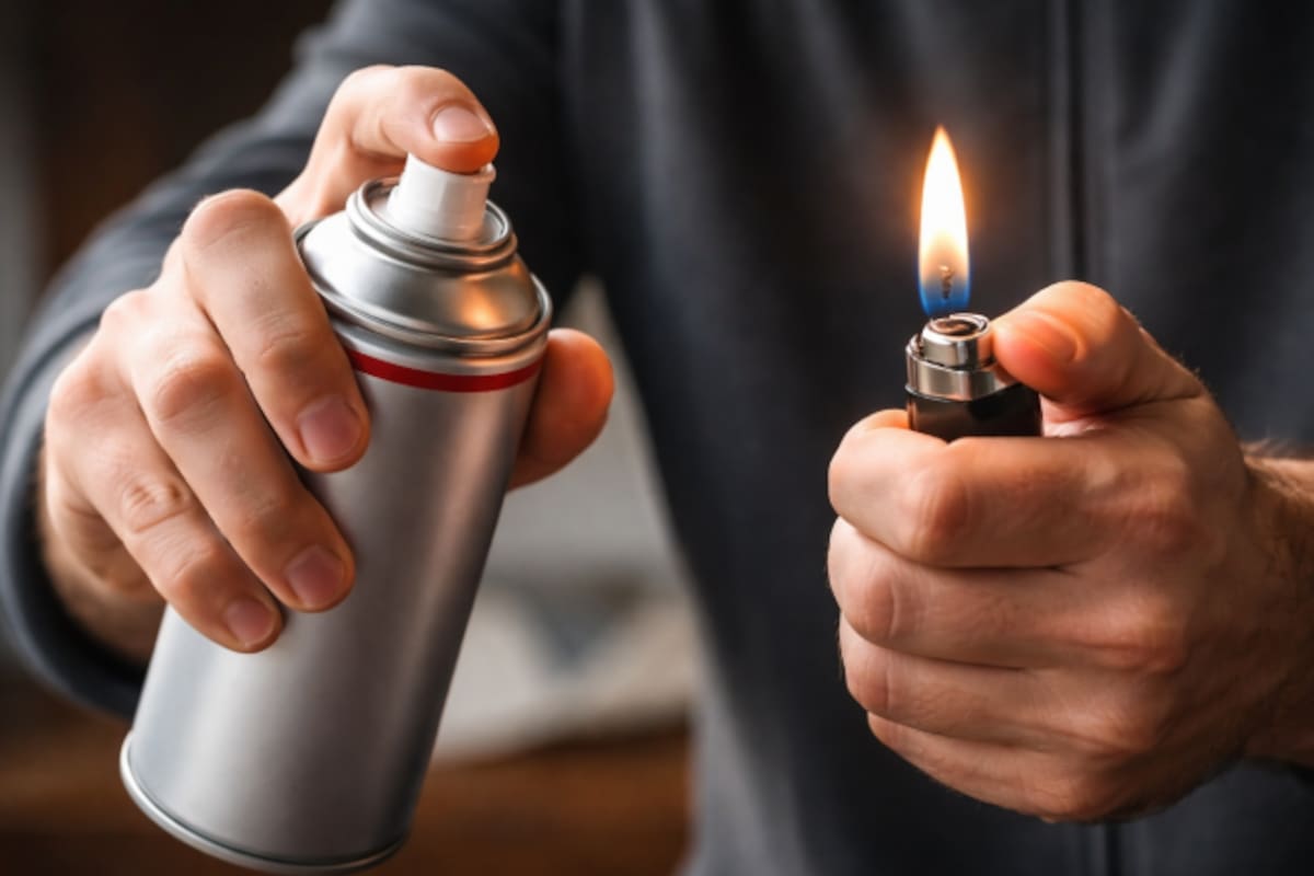 Niño sufre quemaduras al intentar calentar aerosol quitapolvo con un encendedor