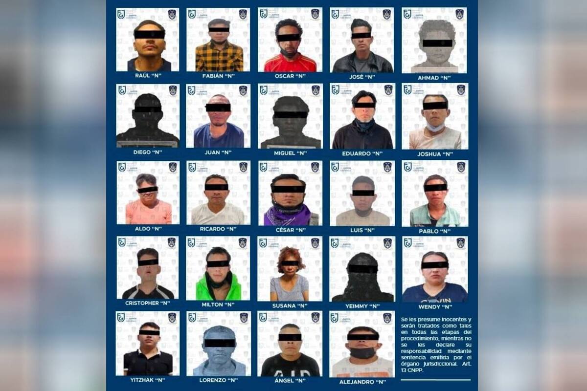 CDMX: Aprehenden a 24 personas por delitos contra la salud