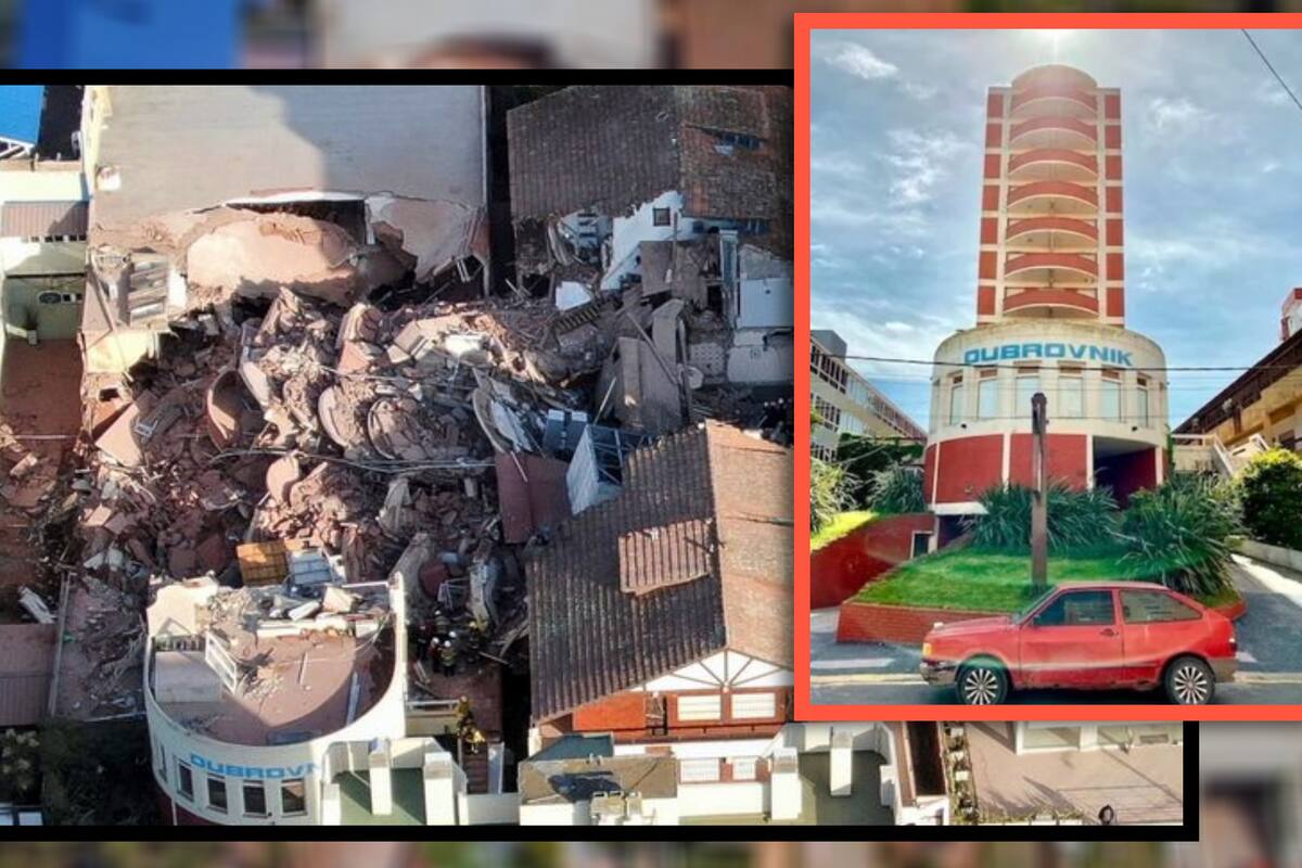 Hotel de 10 pisos colapsa en Argentina; reportan un fallecido y hasta nueve desaparecidos