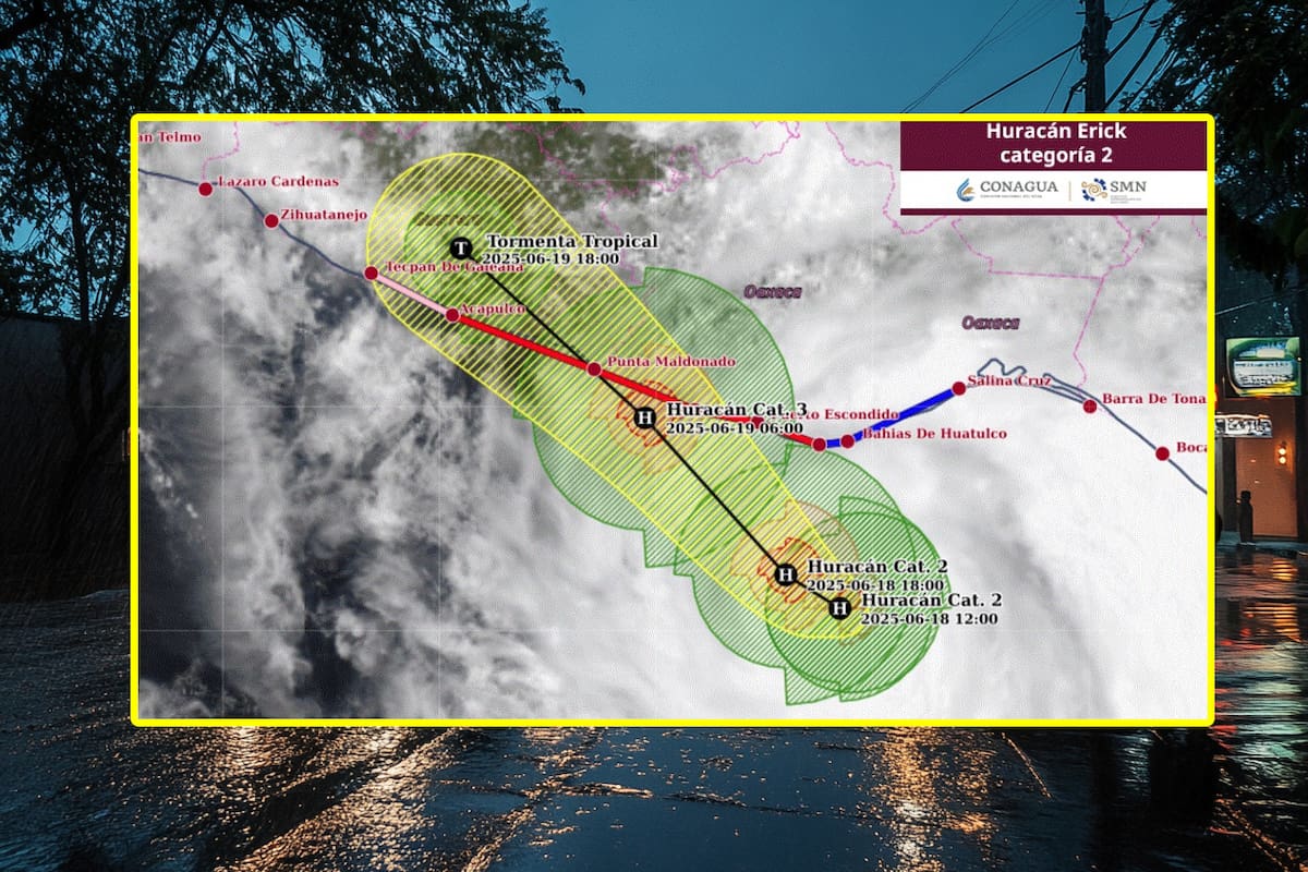 Estados que se verán mayormente afectados por el huracán Erick: Conoce la trayectoria