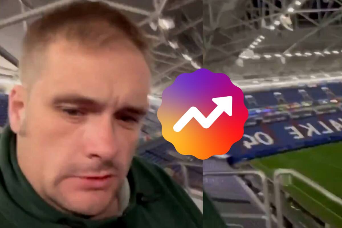 VIDEO: Aficionado Inglés amanece 'todo crudo' en Estadio vacío después del Inglaterra vs. Serbia