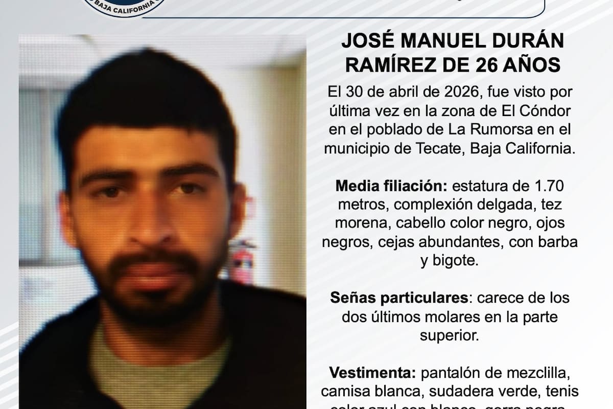 Se busca José Manuel Durán Ramírez de 26 años