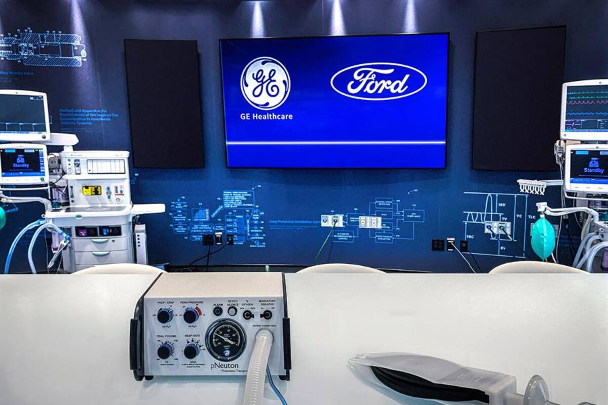 Ford y GE Healthcare producirán 50 mil respiradores para pacientes con Covid-19