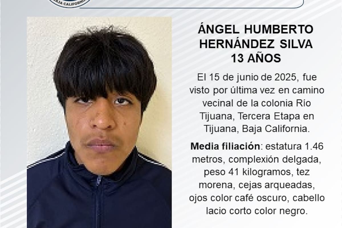 Se busca a Ángel Humberto Hernández Silva de 13 años de edad