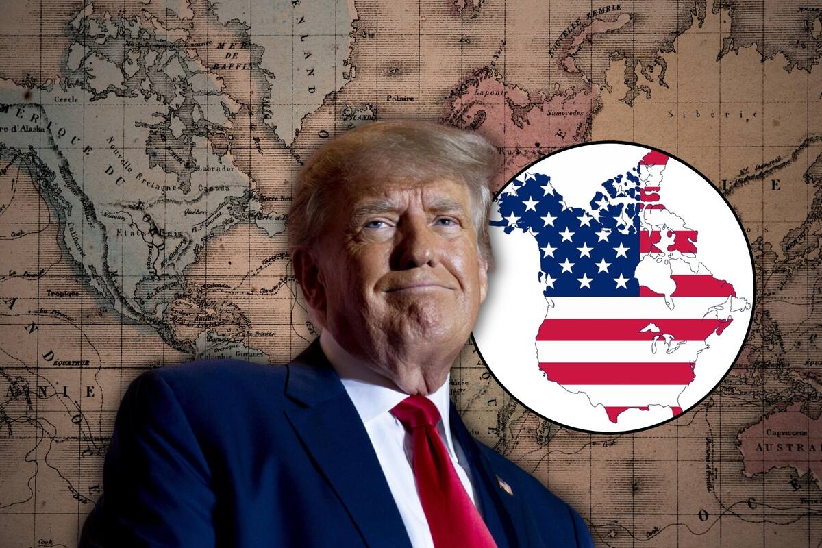 Así se vería el mapa de Estados Unidos si Canadá y Groenlandia se integraran al país como estados