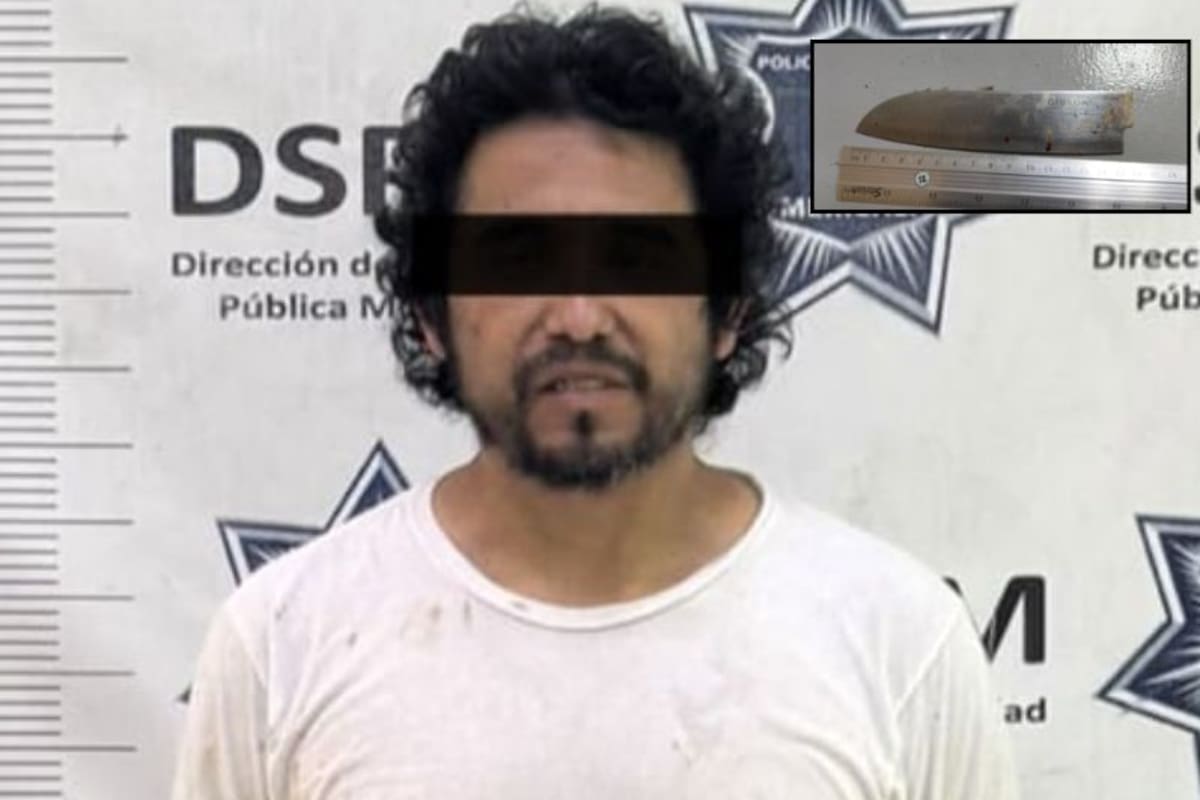 Presuntamente atacó a su pareja con un pedazo de cuchillo frente a sus hijos; termina detenido en Mexicali