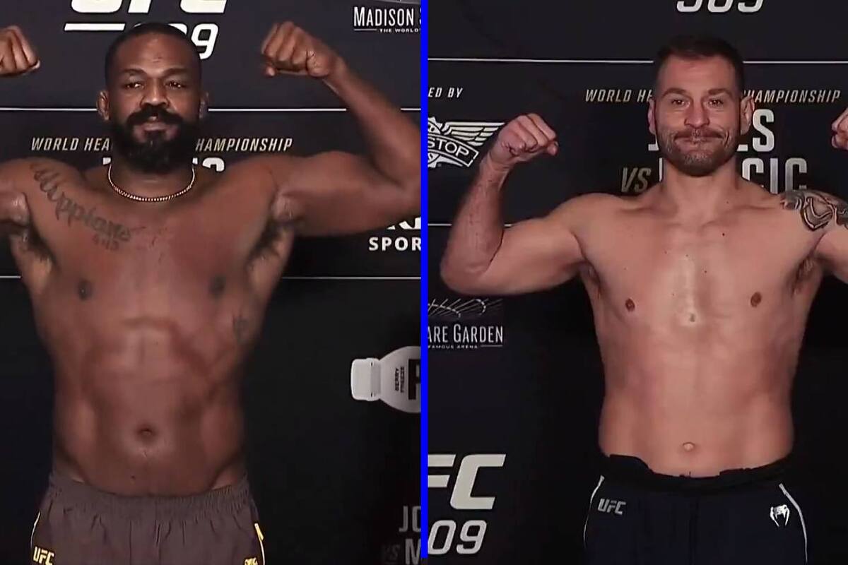 ¡Listo el pesaje! Jon Jones regresa al octágono para medirse a Stipe Miocic en UFC 309