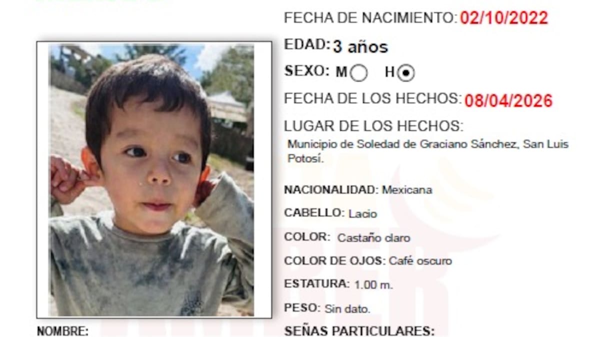 Activan alerta Amber por Alan Carrera Gómez de 3 años