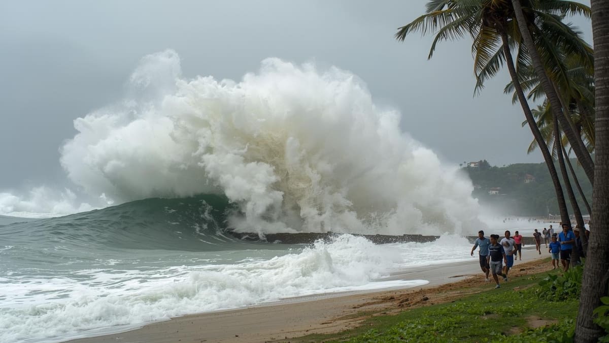 Un meteotsunami es una ola de gran tamaño generada por cambios rápidos en la presión atmosférica, no por movimientos sísmicos|Foto: Canva IA