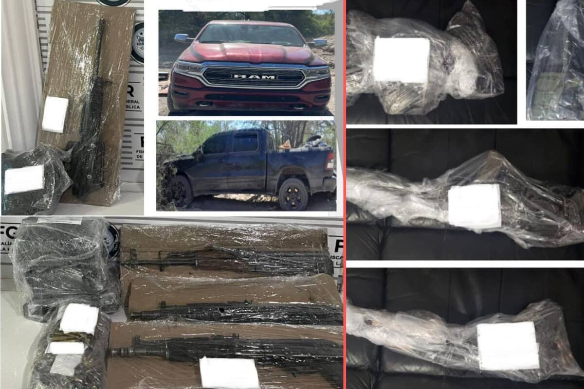 Aseguran armamento y vehículos en Sonoyta