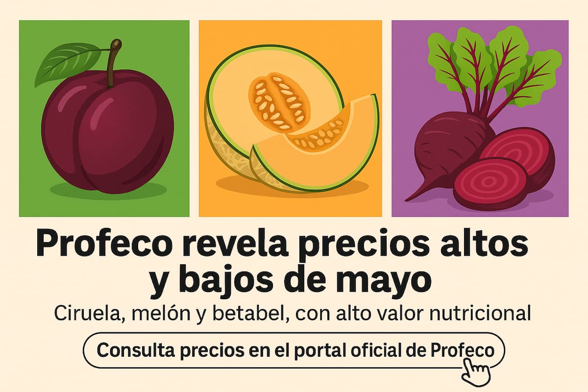 Ciruela, melón y betabel: Profeco publica precios máximos y mínimos de productos de temporada