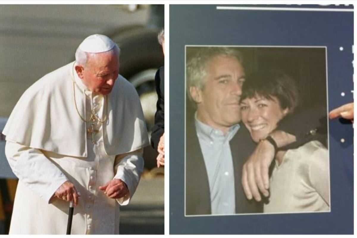 FOTO: Juan Pablo II bendijo al pedófilo Jeffrey Epstein y Ghislaine Maxwell