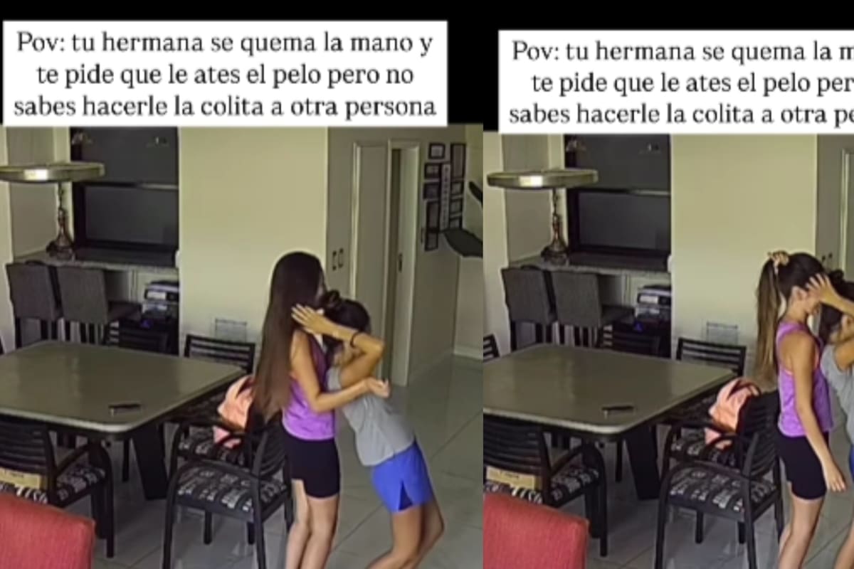 “Podrán juzgar sus métodos, pero no sus resultados”: joven encuentra una curiosa forma de peinar a su hermana sin saber cómo hacerlo