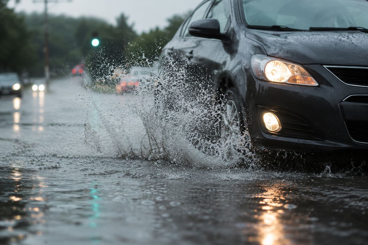 Este error al manejar en lluvia puede dañar tu auto más de lo que imaginas