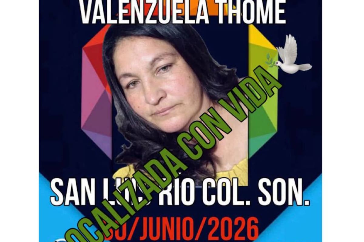 Encuentran con vida a Blanca Zulema Valenzuela Thoeme; estaba privada de la libertad