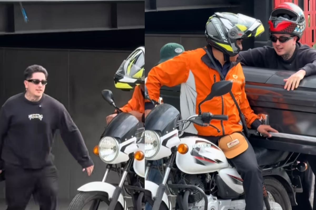 “¿Cómo cree?”: Influencer le pide a un motociclista llevar un ataúd y se hace viral