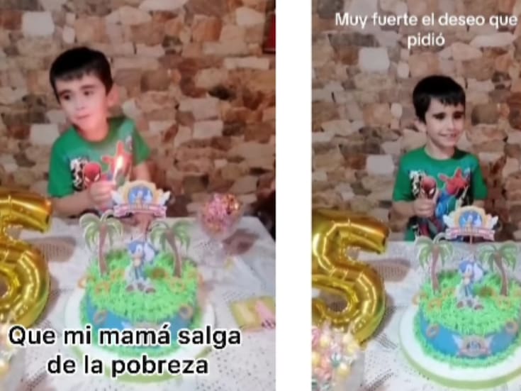“Que mi mamá salga de la pobreza”: Niño causa conmoción y se vuelve viral en redes por el deseo que pidió en su cumpleaños