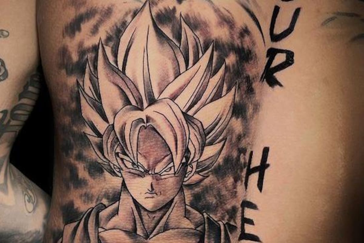 ¡Impresionante obra de arte! Neymar se tatuó a Goku de Dragon Ball Z