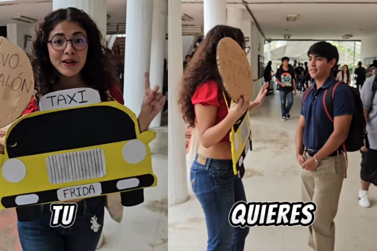 El taxi más barato del campus: joven cobra 1 peso a estudiantes de nuevo ingreso para guiarlos