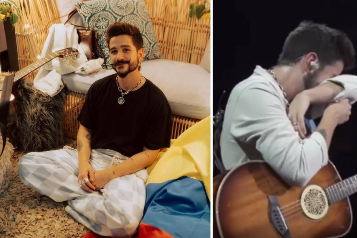 Camilo rompe en llanto en pleno concierto