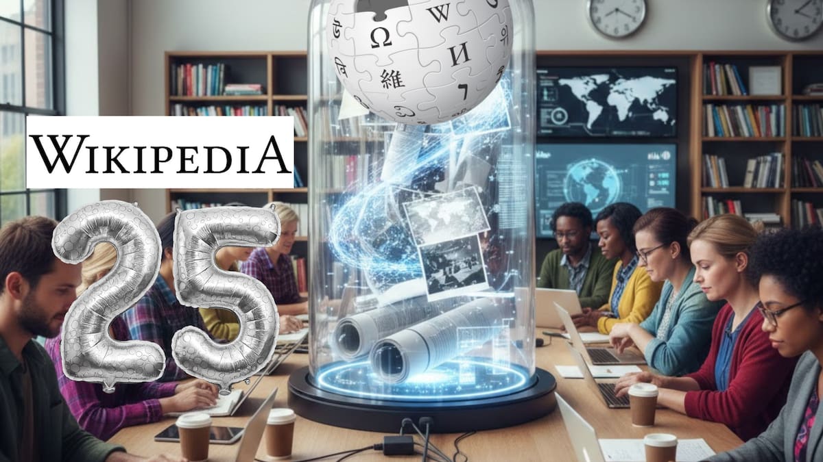 Wikipedia cumple 25 años y lo celebra con una cápsula del tiempo que revive su origen, muestra a las personas que la construyen y plantea cómo la mayor enciclopedia del mundo busca sobrevivir en la era de la inteligencia artificial