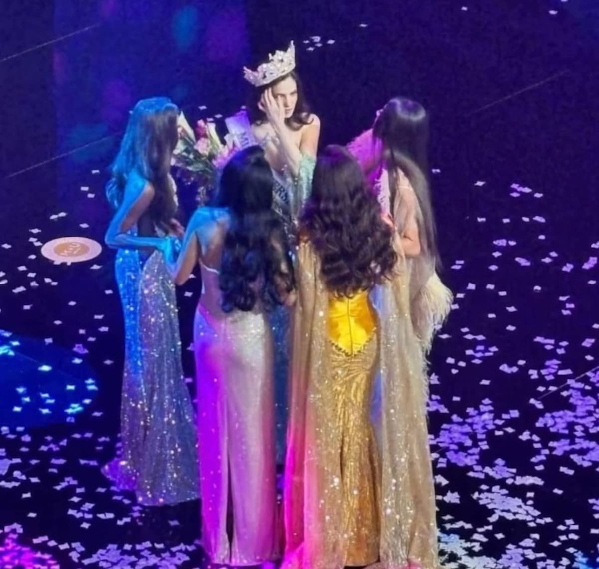 Fátima Bosch en su victoria como Miss México.