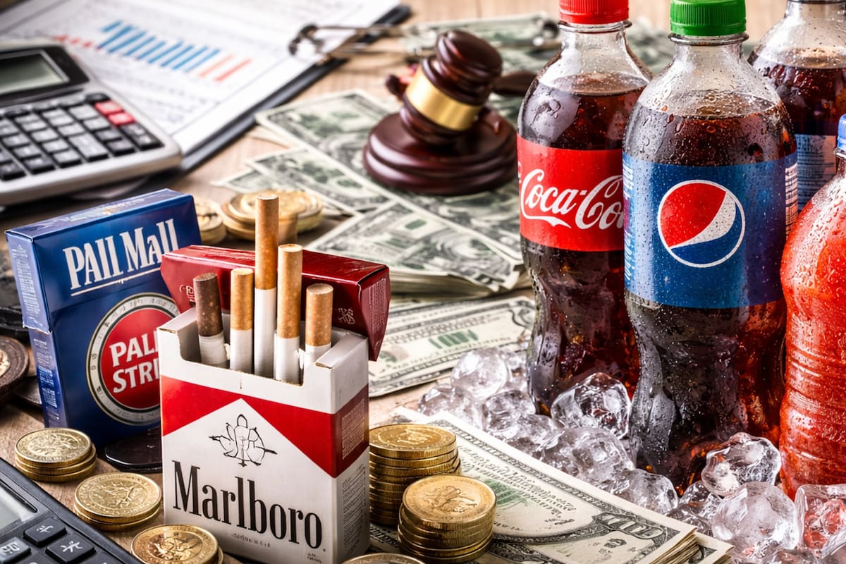 Cigarros y refrescos subirán hasta 20% desde enero de 2026 por nuevos impuestos saludables: estos son los precios, marcas afectadas y lo que dice Hacienda