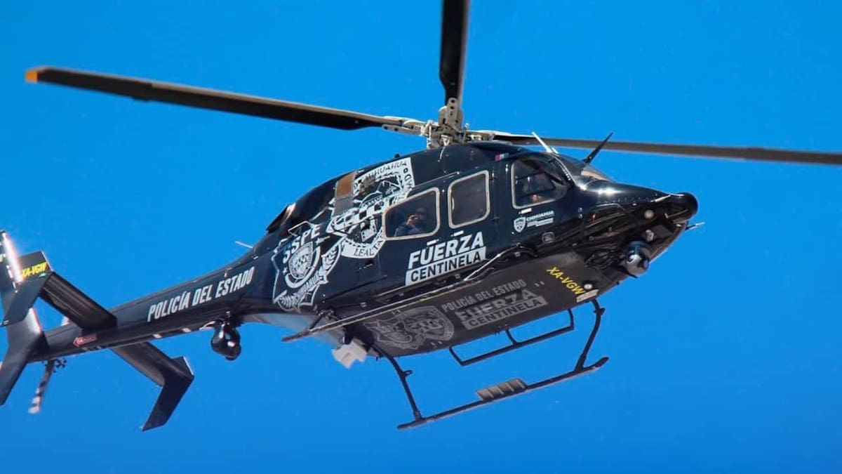Balean helicóptero de Seguridad Pública en Chihuahua durante operativo tras detención de La Pepa