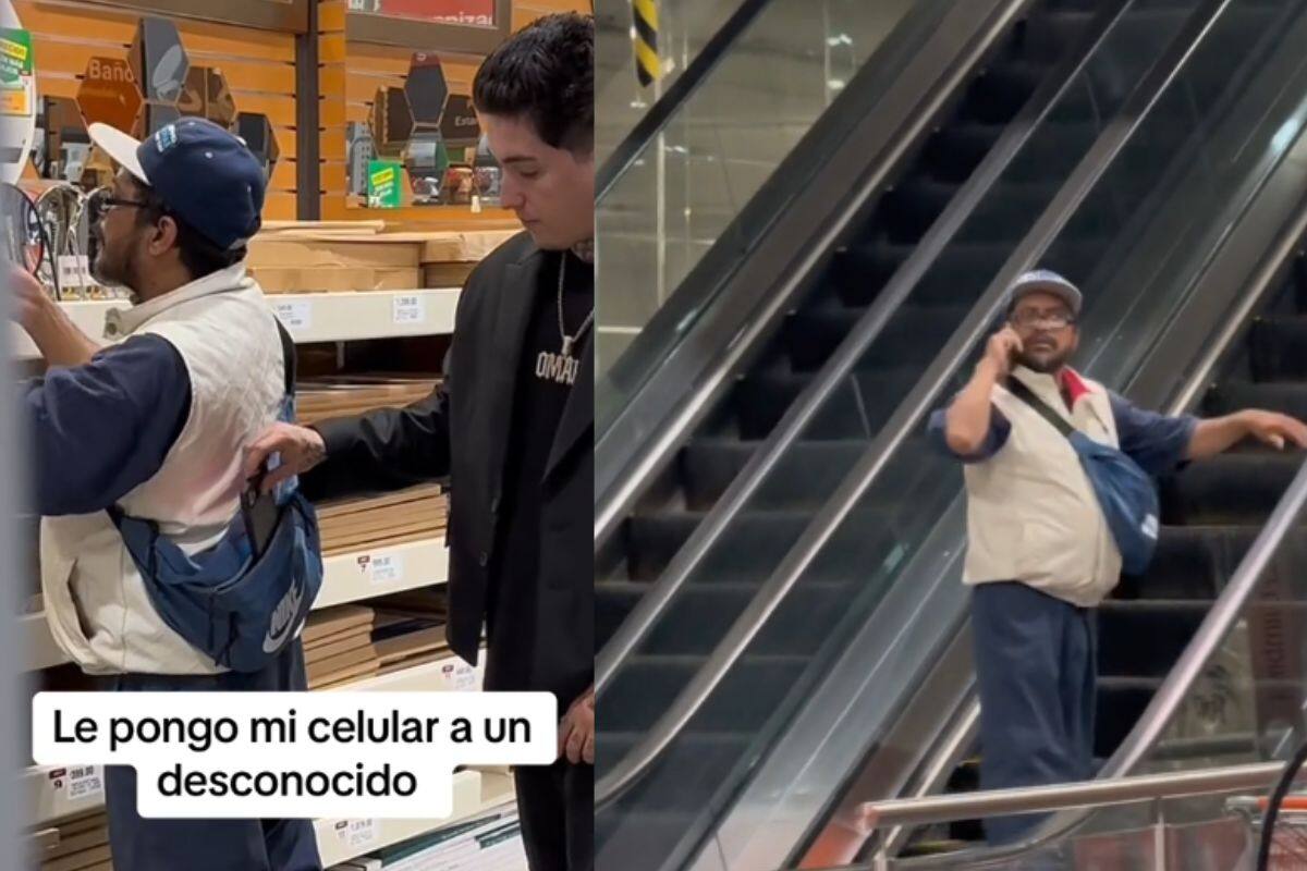 VIDEO: Influencer pone su celular en la mochila de un extraño, quien le cobra para entregárselo