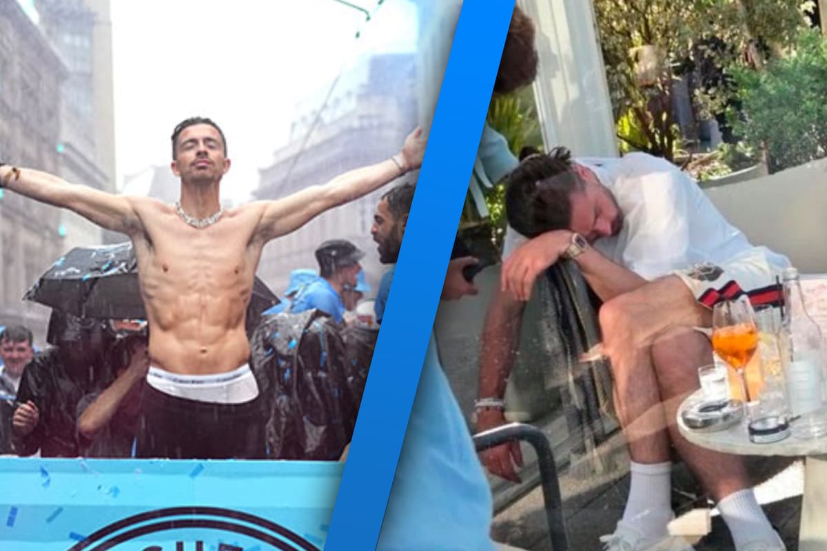 ¡En pleno día! Jack Grealish se quedó dormido en un bar en Manchester