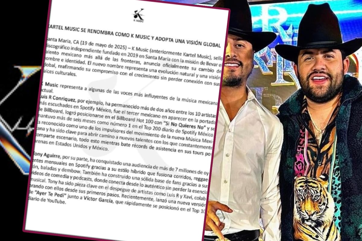 Kartel Music, sello discográfico de Luis R Conriquez, cambia su nombre a ‘K Music’