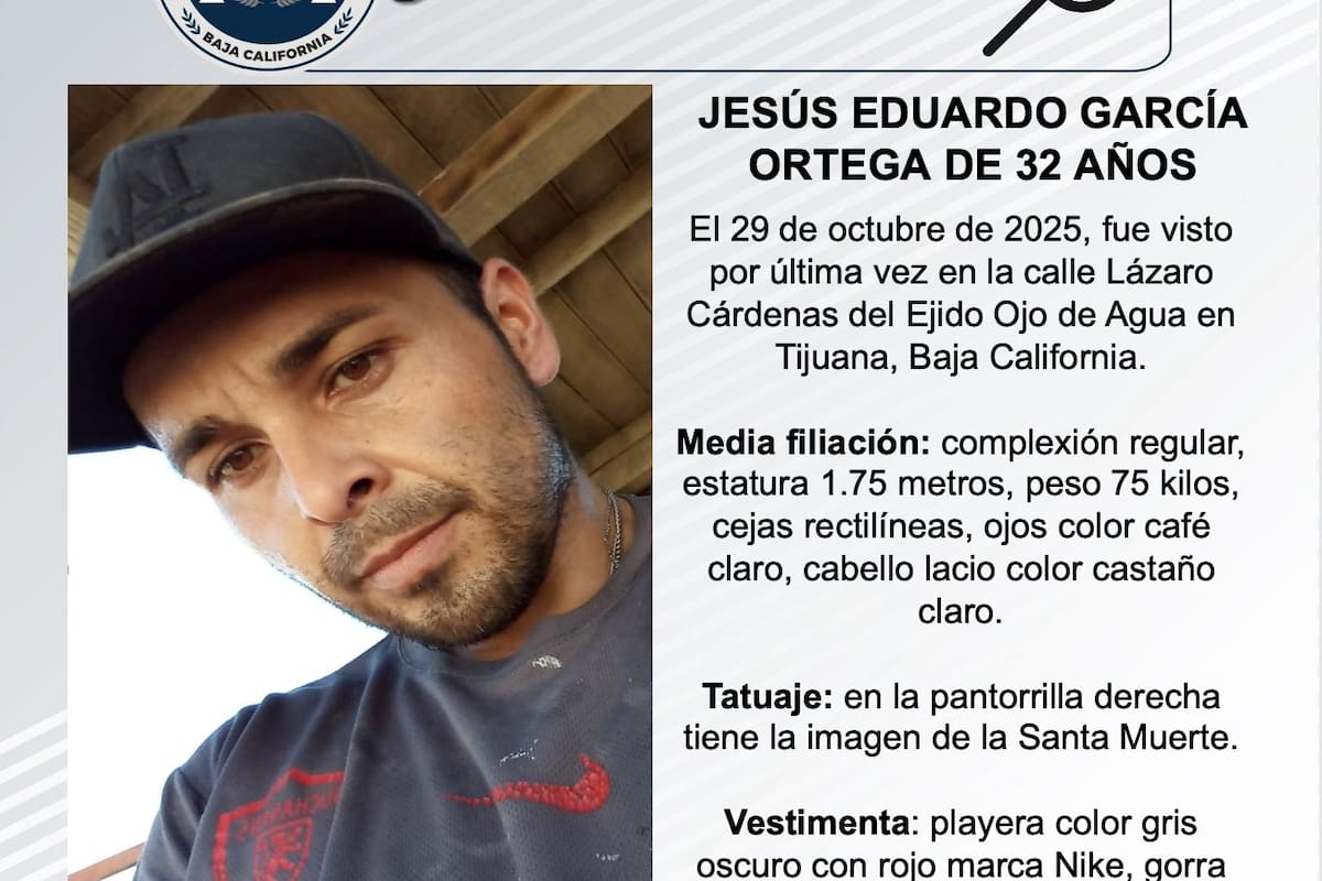 Se busca a Jesús Eduardo García Ortega de 32 años de edad.