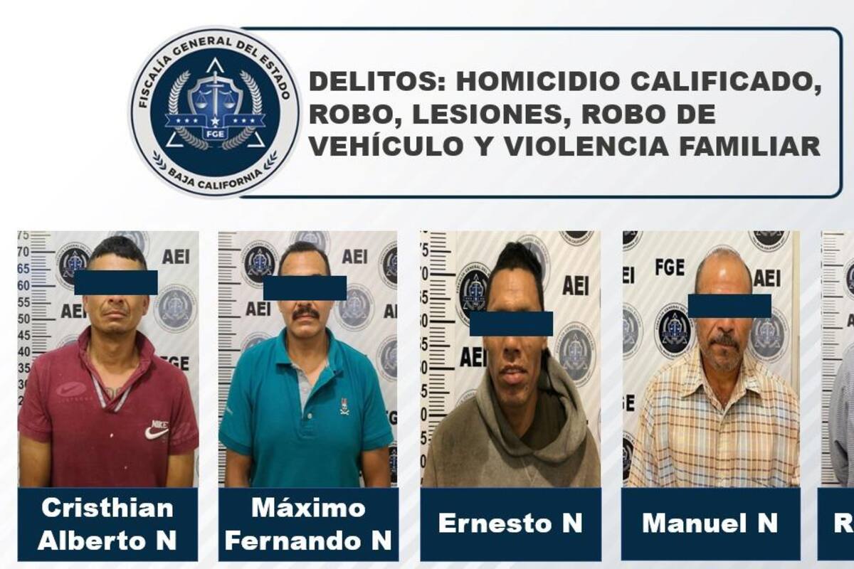 Policiaca Tijuana: FGE captura a cinco prófugos de la justicia
