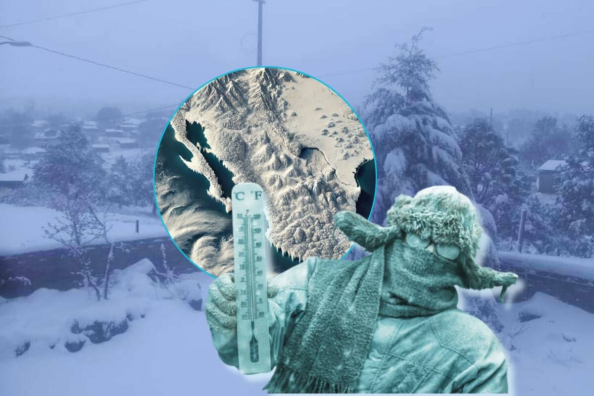 Frente frío y vaguadas afectarán gran parte de México con mínimas de hasta -10° C y posible caída de nieve en estos estados