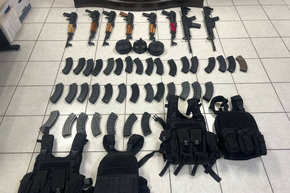 Aseguran arsenal en San Luis Río Colorado tras operativo