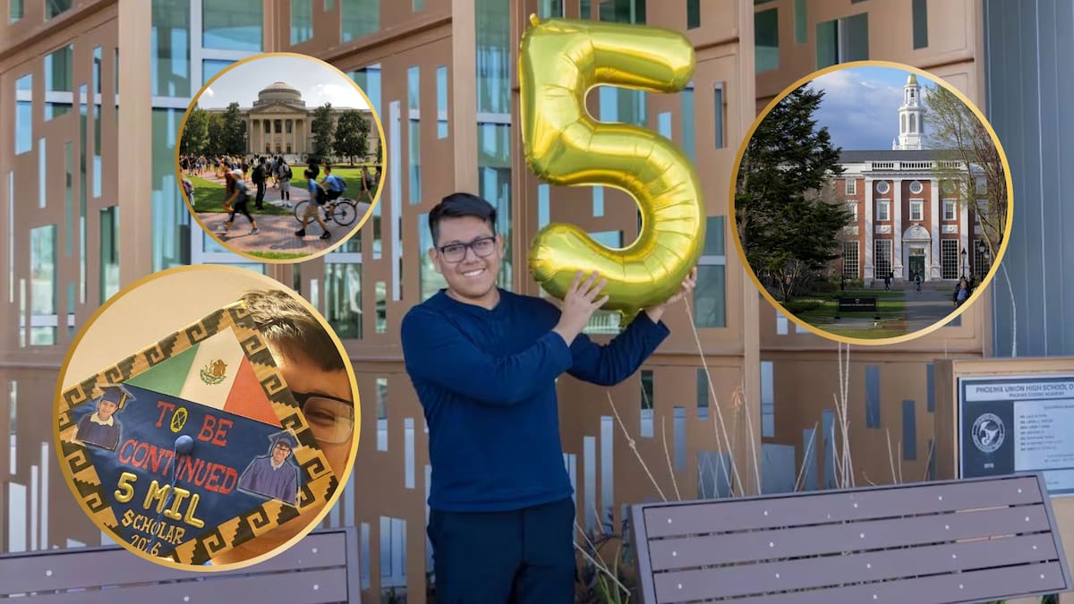 Sus padres cruzaron la frontera sin recursos y él se graduó con la bandera de México bordada por su madre en la toga: Joseph Parra Miguel batió el récord de admisiones en Arizona con 49 aceptaciones y 5 millones de dólares en becas