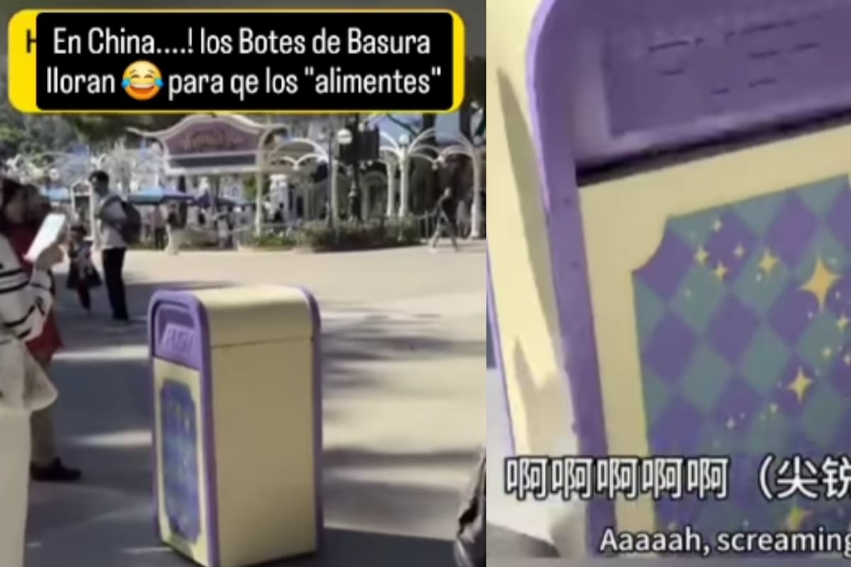 En China, botes de basura parlantes y caminantes preguntan: ‘¿Quiero basura, en serio no hay ninguna?’