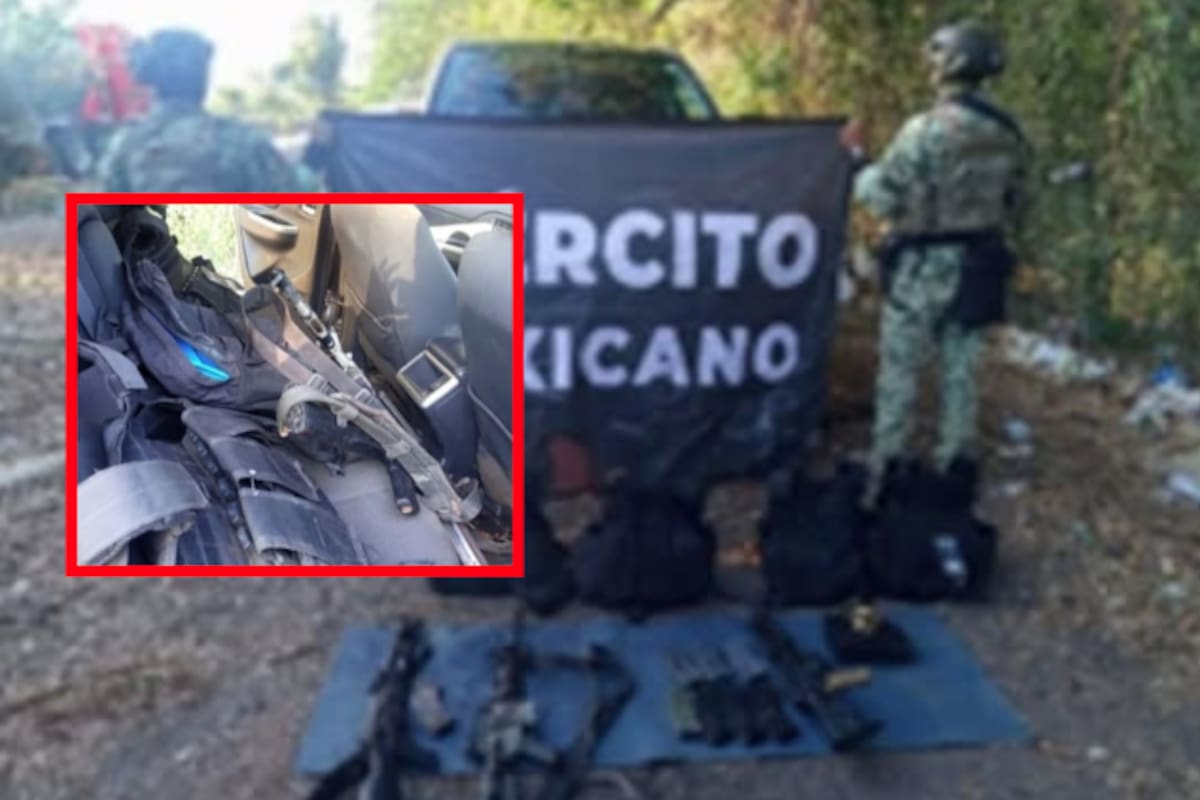Aseguran vehículo con armas y equipo táctico en Culiacán durante operativo interinstitucional